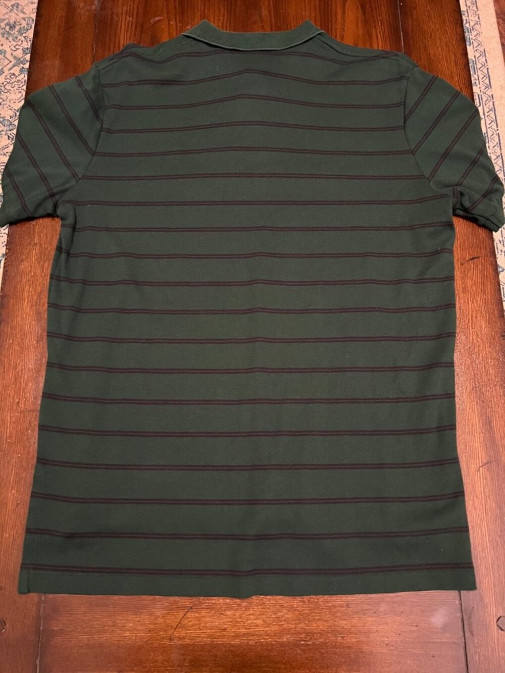 Polo By Ralph Lauren Green Striped Short Sleeve Polo Shirt Large Preppy Casual - Picture 5 of 7